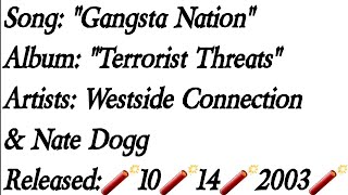Westside Connect - Gangsta Nation Ft. Nate Dogg (Lyrics)*EXPLICIT