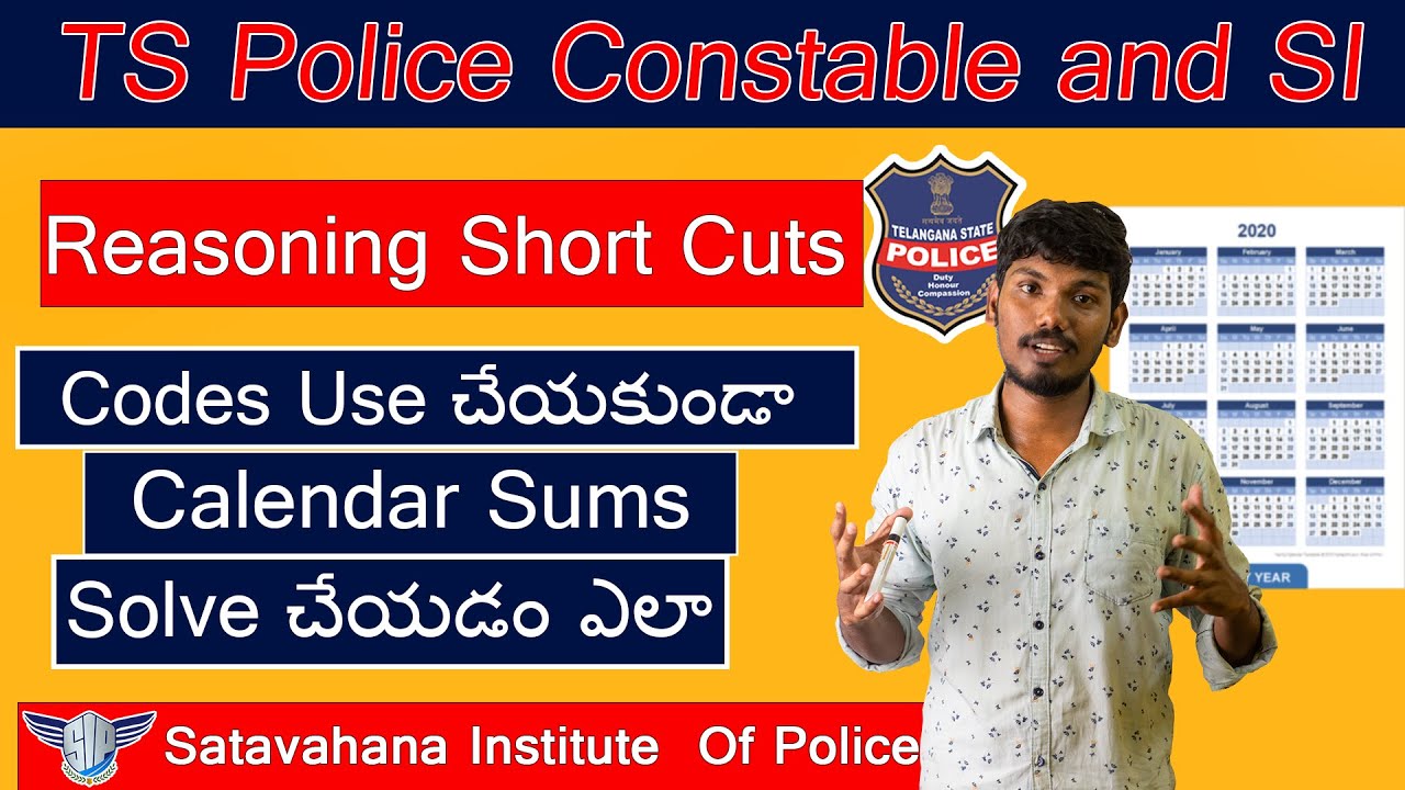 Reasoning Calendar Problems Tricks In Telugu for TS Police Constable and SI Prelims & MainsExam 2025