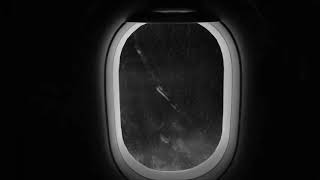 PLANE WINDOW RAIN SOUND AT NIGHT #rain #travel #plane