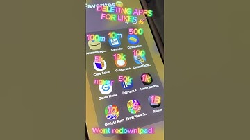 Deleting apps for likes