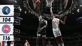 Timberwolves Fall To Detroit Pistons On New Year's Eve, 116-104 | 12.31.22