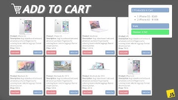 Simple Shopping Cart in JS | Create E Commerce Shopping Cart in JavaScript