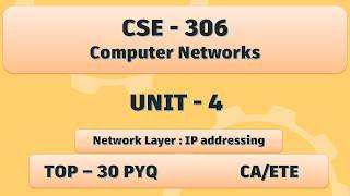 CSE 306 | UNIT- 4 | Computer Networks | CN | CA - MTE - ETE practice | revision in 7 minutes