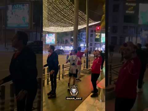 بعض من لاعبي وجماهير الأهلي ي زلزلون شوارع كازابلانكا سيرا على الأقدام بعد نهاية نهائي أفريقيا 2023
