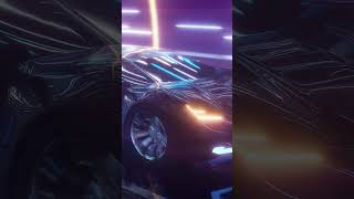 Supercar Racing Through Glowing Tunnel Screensaver 4K #short #shorts #shortvideo #shortsfeed