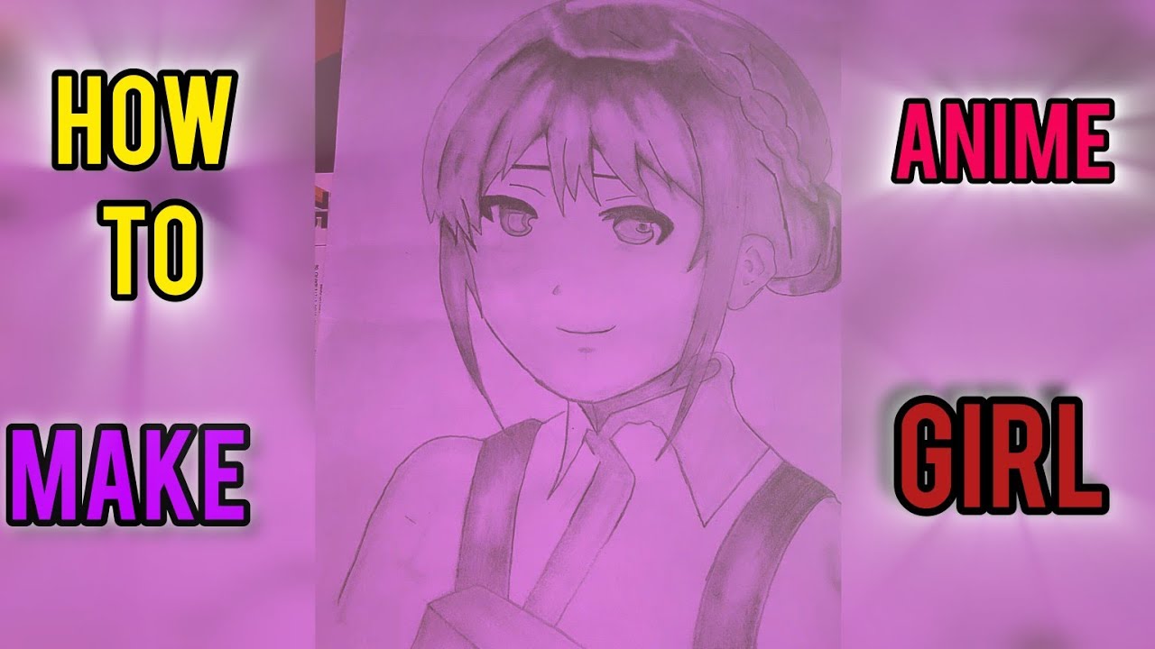 Easy drawing | How to draw cute anime girl step-by-step | anime drawing ...