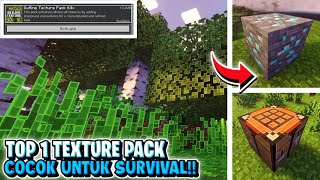 😱 TOP 1 TEXTURE PACK TERBAIK Support mcpe 1.21.130+‼️Outline Texture Pack 64x 