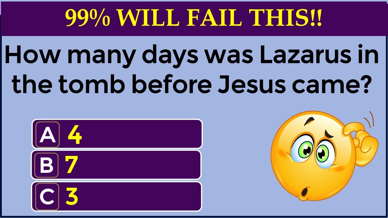 HARD QUIZ ALERT: ARE YOU A BIBLE SCHOLAR? 20 CAREFULLY SELECTED ...