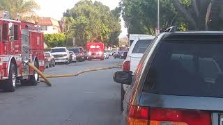 LAFD Light Force 75 + Light Force 90 Responding and Arriving on Scene