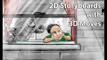 2D Storyboards with 3D camera moves