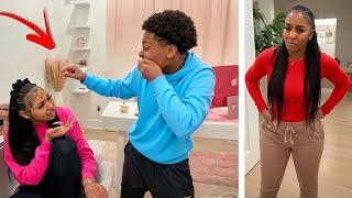 Brother Reacts To Big Sisters New Hairstyle, He Instantly Regrets It