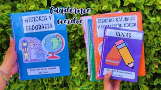 Idea para forrar los cuadernos I Cuadernos cosidos para que duren todo el ciclo escolar 📒