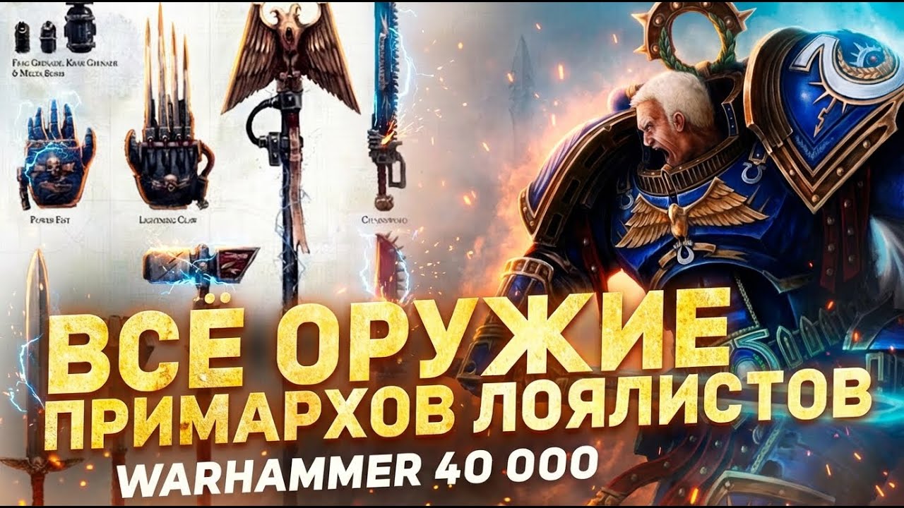 ВСЁ ОРУЖИЕ ПРИМАРХОВ ЛОЯЛИСТОВ в Warhammer 40000