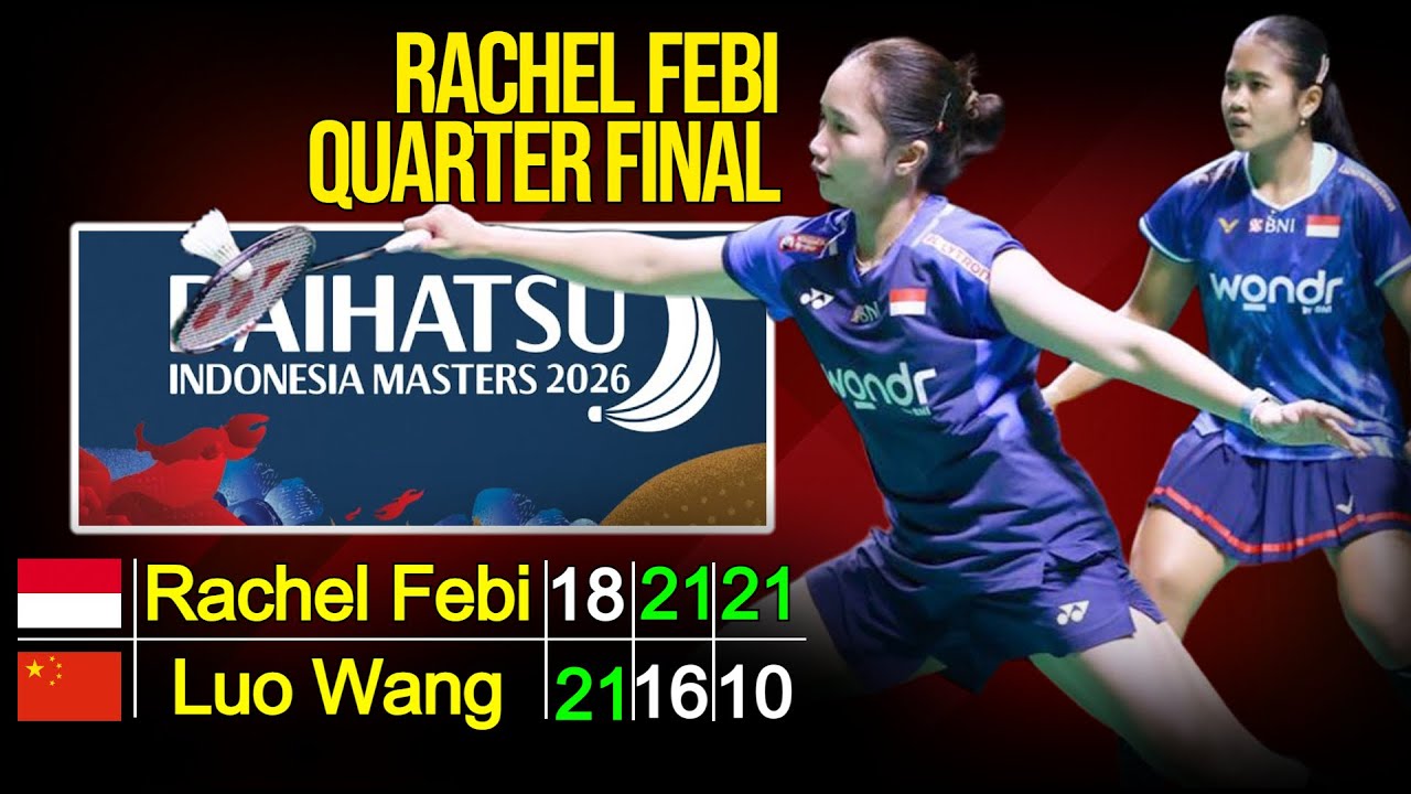 Rachel/Febi vs Luo/Wang (China) | QF Indonesia Masters 2026 | Live Badminton Reaction + Score