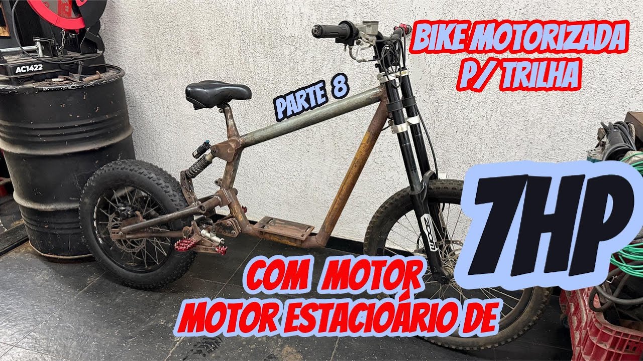 Bike motorizada para trilha com motor estacionário de 7hp - parte 8