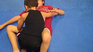 Little Kid doing Guard Passing to Mounting Drill Catch Wrestling Jiu-jitsu BJJ