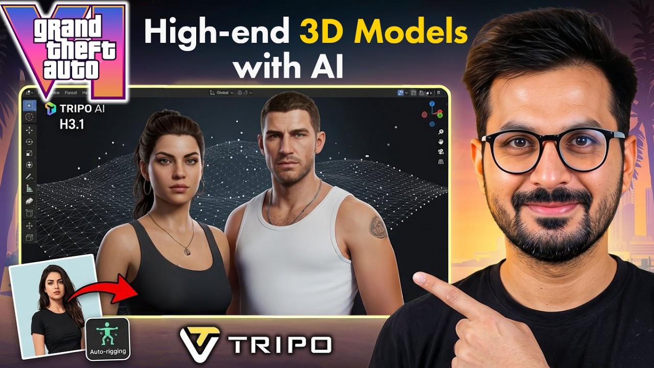 Tripo AI 3D Model Generator: The Best H3.1 Ultra Workflow for Game Dev|  Create High-end 3D Models