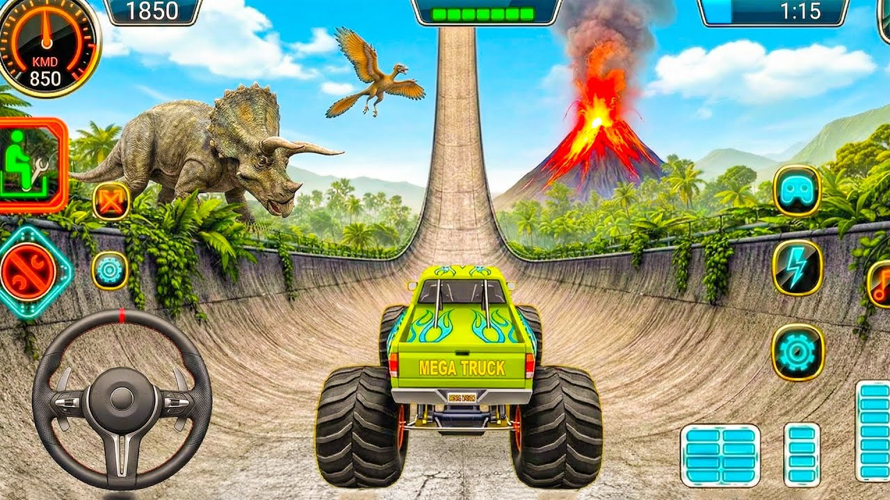 Monster Truck Destruction Gameplay 💥 | Impossible Mega Ramp Stunts & Crashes