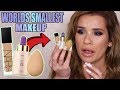 FULL FACE using TINY MAKEUP! | WORLDS SMALLEST PRODUCTS?!