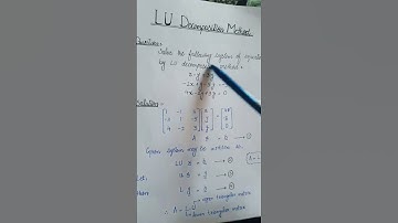 LU Decomposition Method | Matrices | Mathematics #youtubeshorts #shorts  #maths