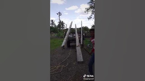 PSC 9 mtr pole shifting, loading in trolly