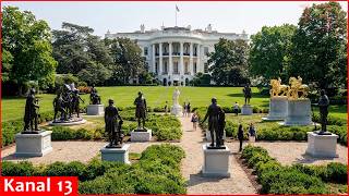 Trump transforms White House Rose Garden with historical statues