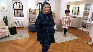 Cuddl Duds Fleecewear with Stretch Hooded Blanket Wrap on QVC