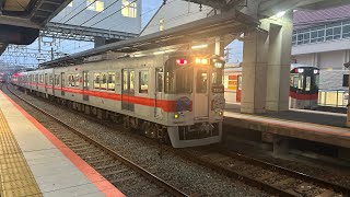 【同時発車】山陽電車　6000系6010編成　普通　姫路行き、5000系5000編成　特急　東須磨行き　東須磨にて