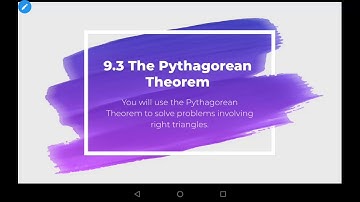 Prealgebra 9.3 The Pythagorean Theorem