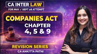 CA Inter Law Companies Act Chapter 4,5 &amp; 9  | May/Sep 2026 | Revision Series | CA Ankita Patni |