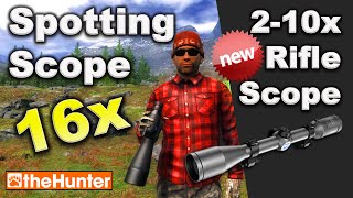 Spotting Scope 16x AND 2-10x Rifle Scope - theHunter Classic