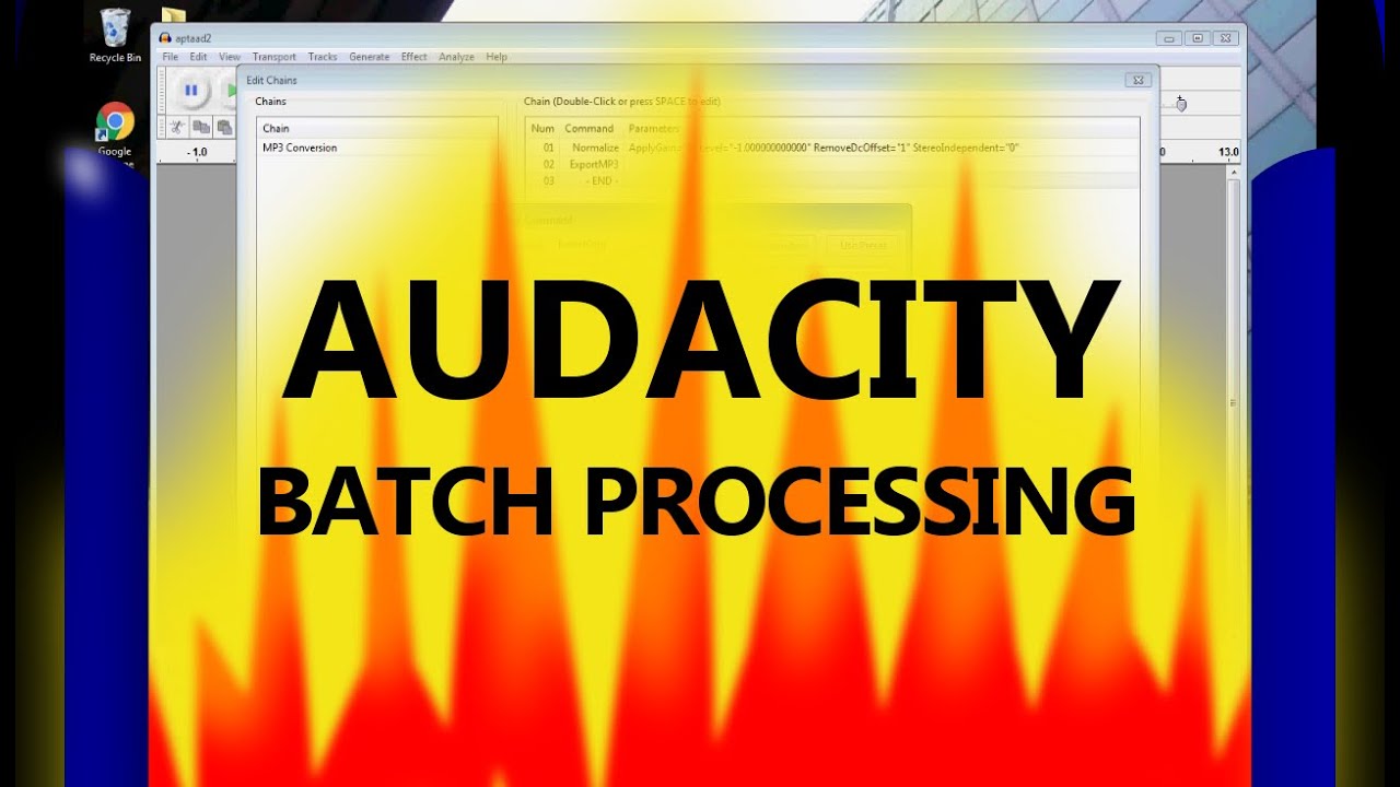 Audacity Batch Processing | Working With Chains - YouTube