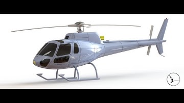 AS350 (H125) Écureuil 3D print model assembly video