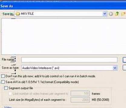 Converting MKV to AVI