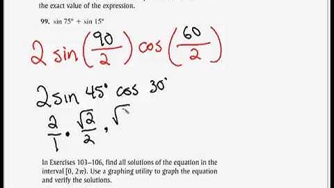 7-5 Multiple Angles and Product-to-Sum Formulas part 5