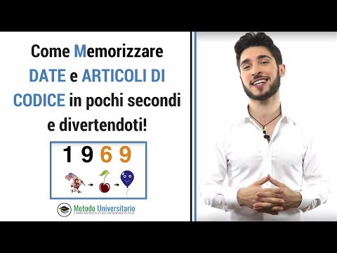 Video: Come Memorizzare Al Meglio Date Ed Eventi