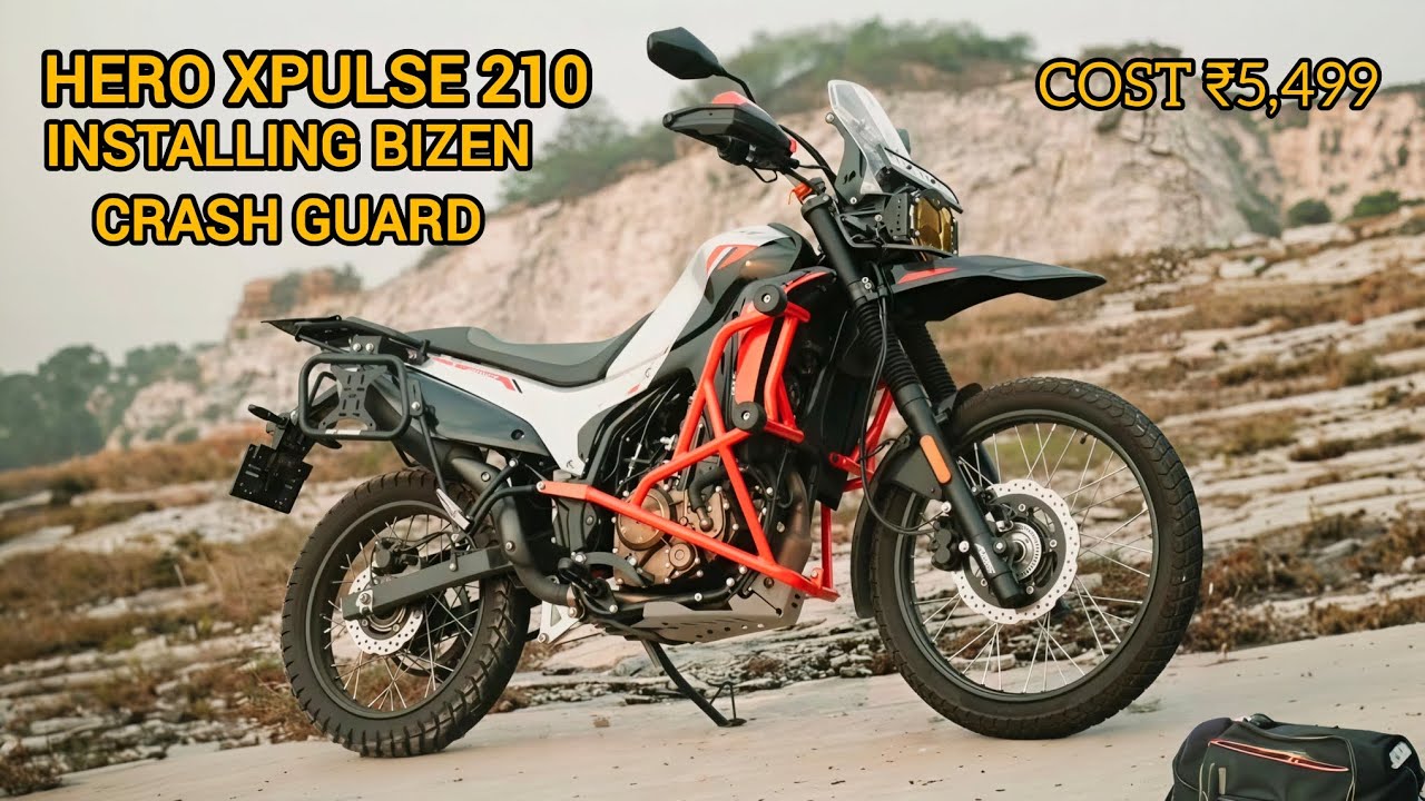 INSTALLING CRASH GUARD ON XPULSE 210😍| DETAIL VIDEO ON IT🏍️ #xpulse #modified #viral #fyp 