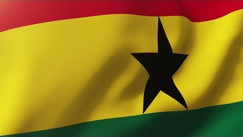 Ghana Flag Waving In The Wind. Looping Sun Rises Style. Animation Loop Stock Animation