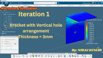 Iteration1 | Structural Analysis of a Bracket in 3DEXPERIENCE SIMULIA | Optimizing Strength & Weight