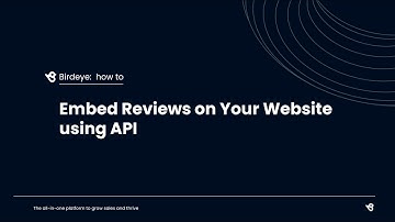 Embed Reviews Using API