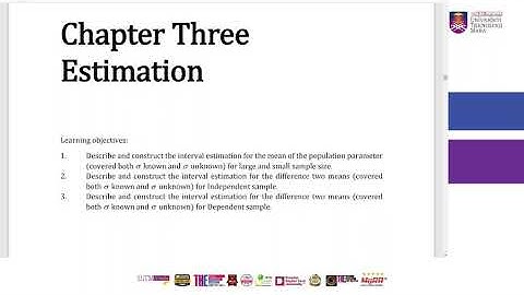 STA404 Chapter 3 Estimation #1