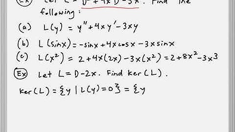 8.1 - General Theory for Linear Differential Equations