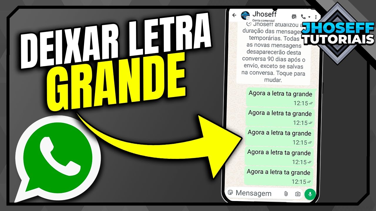 Como Aumentar a Letra do WhatsApp no Celular Android – ATUALIZADO - YouTube