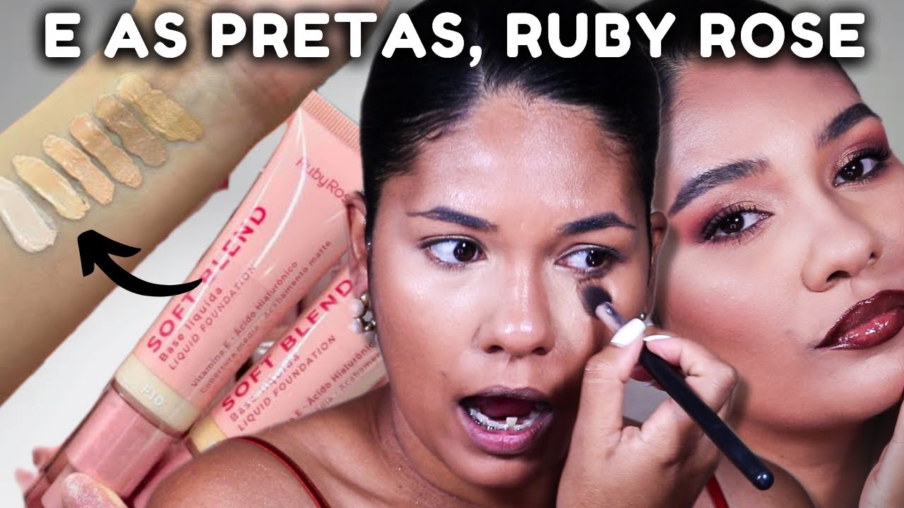 NOVAS MAQUIAGENS DA RUBY ROSE - BASE, PÓ COMPACTO, ILUMINADOR, CONTORNO CREMOSO, PALETA E BRONZER