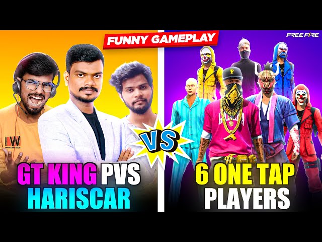 🤬PVS x GAMING TAMIZHAN x HARI SCAR vs 6 One Tap Vadakan Player | Funny Clash Squad Tips & Tricks class=