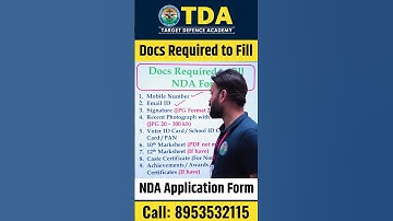 Documents Required for NDA Form Filling | NDA Form Fill Up 2026 | NDA 1 2026 Form Filling