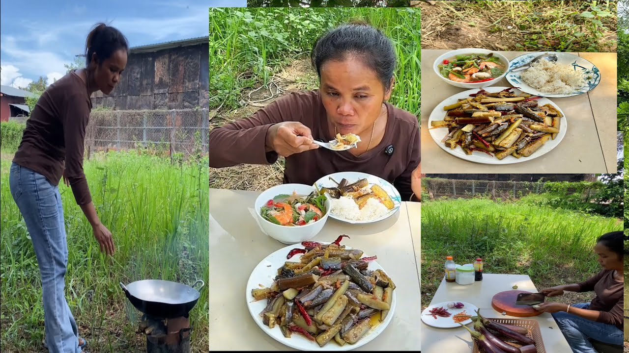 របៀបស្លម្ជូស្រែនឹងឆាត្រប់ផ្លុកជាមួយបង្គាក្រៀម