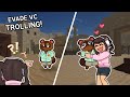 Trolling as a animal crossing character in evade vc  roblox funny moments