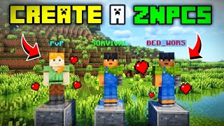 How to create a znpcs in aternos server | Znpcs Plugin Full Tutorial | Hindi E3