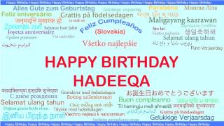 Hadeeqa   Languages Idiomas - Happy Birthday